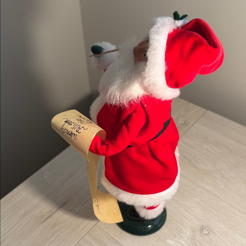Byers Choice Carolers Santa Claus/Red Velvet Suit and List/Made for Talbots 2000 - Picture 5 of 9